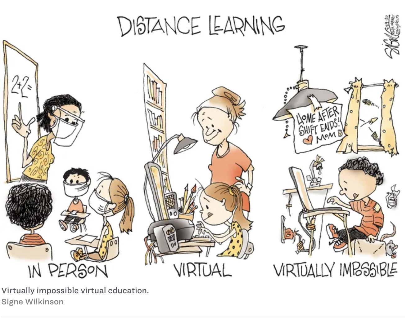Virtual Learning Cartoon Mind Over Media